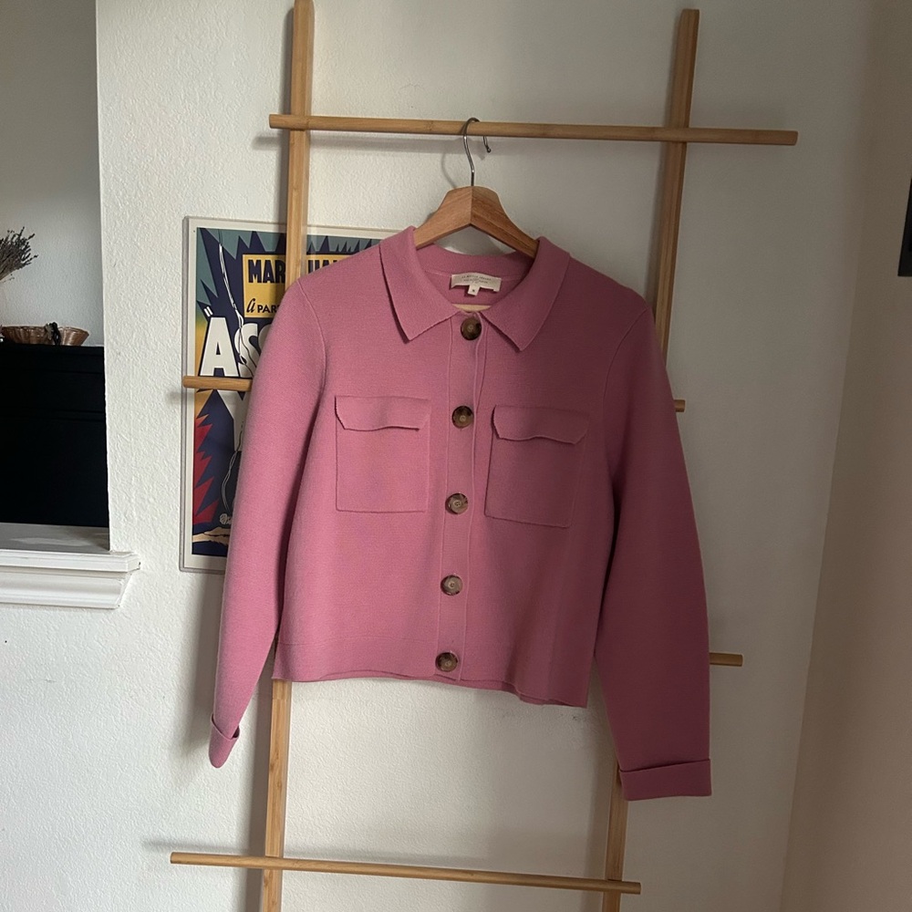 Sezane Betty Cardigan in Rosewood- Size Medium